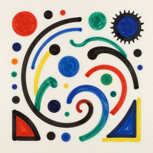 Vibrant Abstract Miro-Inspired Composition