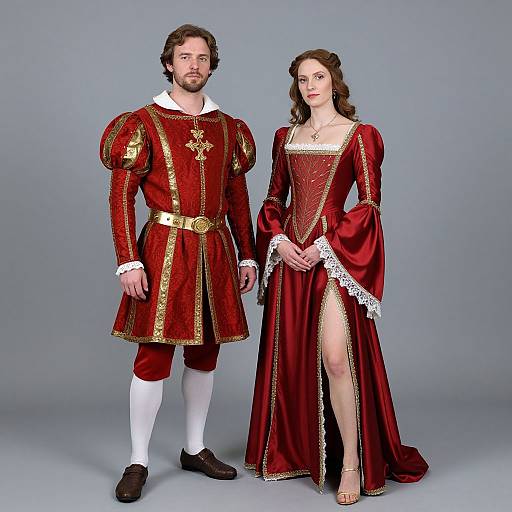 Vibrant Renaissance Costume Duo