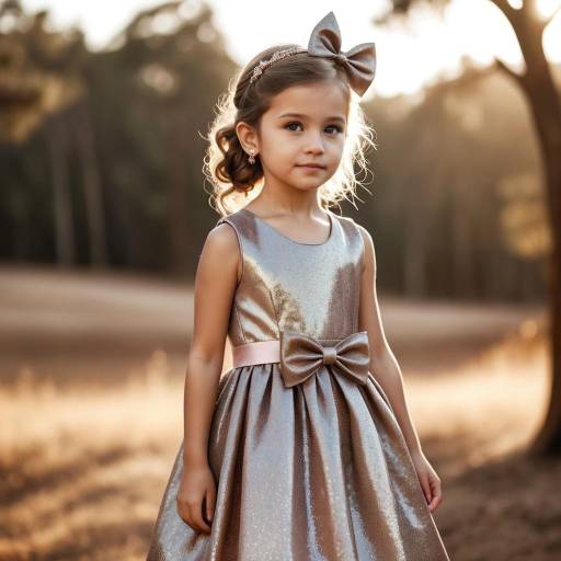 Charming Young Girl in Party Dress