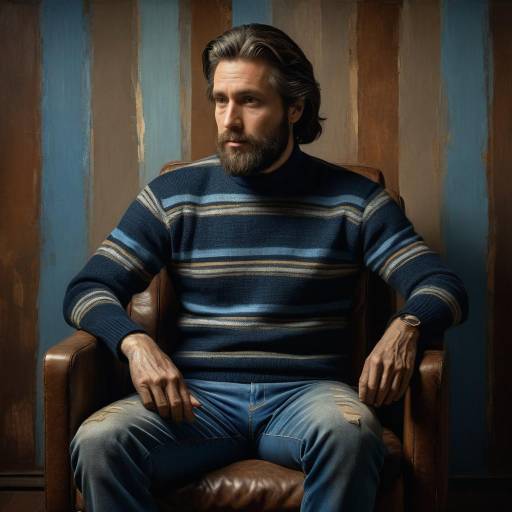 Thoughtful Seated Man in Expressionist Style