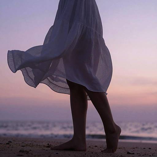 Artistic Silhouette of Sexy Legs at Sunset