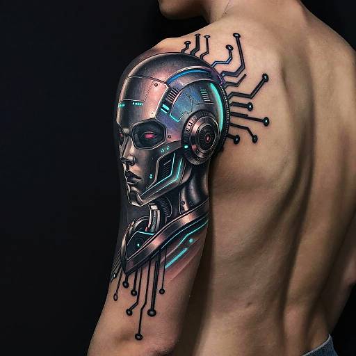 Futuristic Cyberpunk V Tattoo Designs
