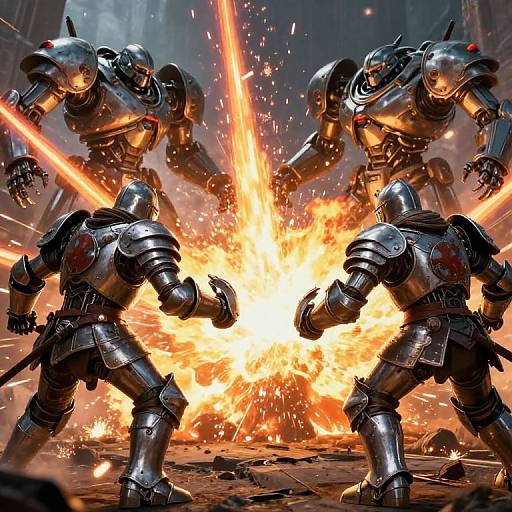 Epic Battle: Robots vs Medieval Knights