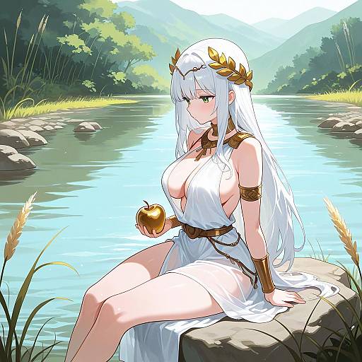 Serene Greek Beauty by the Lake