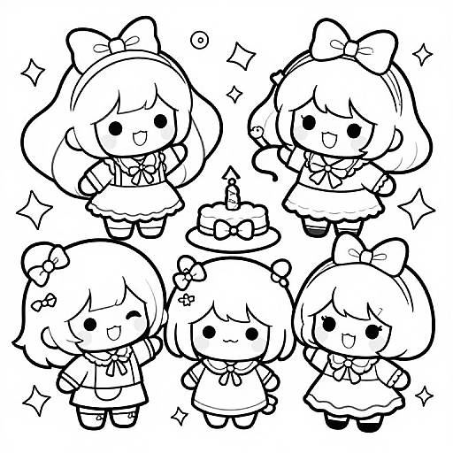 Chibi Kawaii Anime Coloring Pages