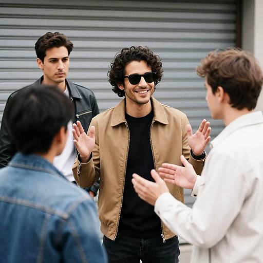 Outdoor Photograph of Four Men Portrait