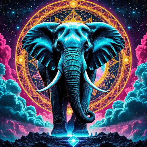 Majestic Elephant Tarot Card