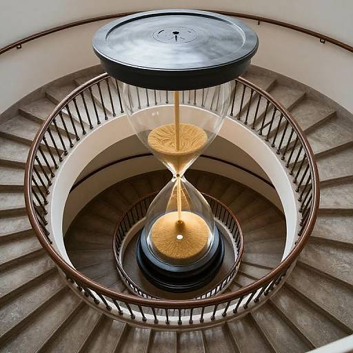 Spiraling Staircase Around Hourglass