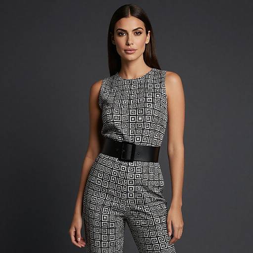 Chic Monochrome Jumpsuit Fashion Shoot