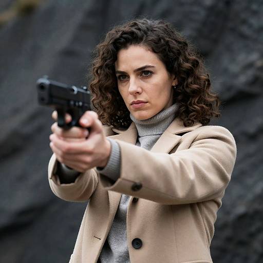 Intense Portrait of a Determined Woman