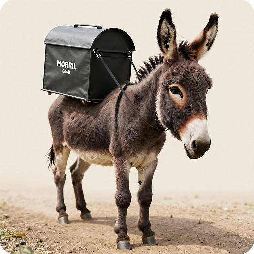 Vintage Donkey Mail Delivery Postcard