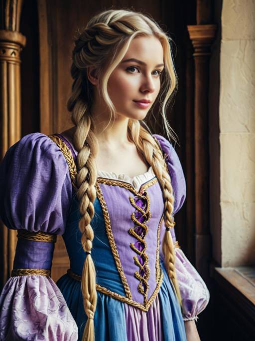 Elegant Rapunzel Cosplay Portrait
