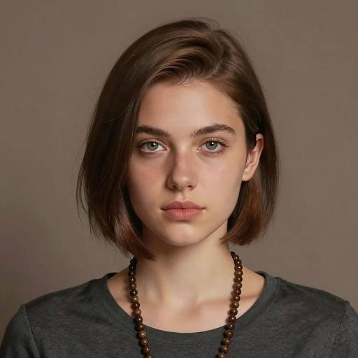 Elegant Photorealistic Young Woman Portrait