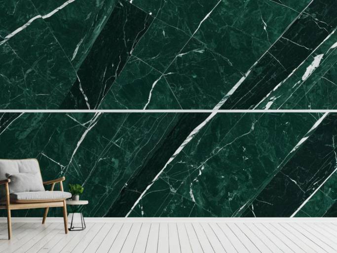 Modern Dark Green Marble Wall
