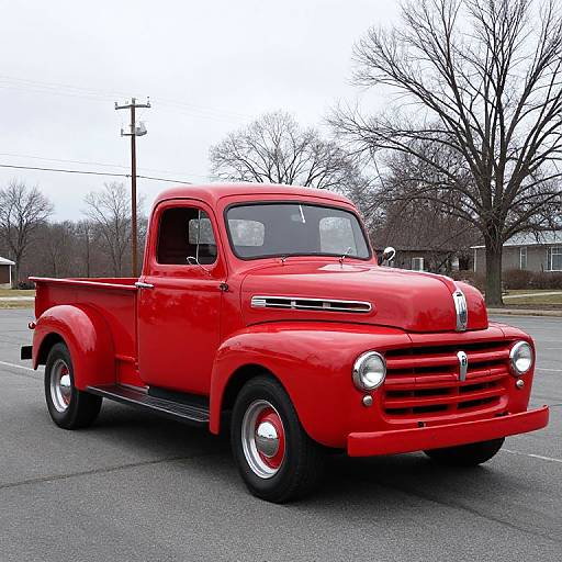 1941 Shiny Red Ford Pickup