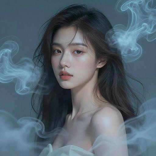 Surreal Portrait of a Dreamy Woman