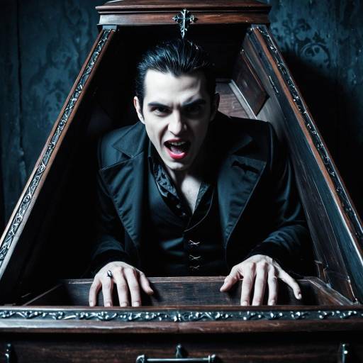 Gothic Vampire Emerges from Coffin