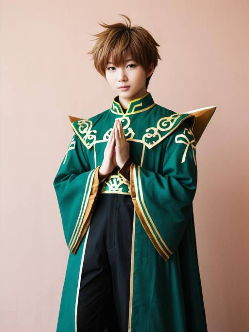 Man in Syaoran Li Cosplay Costume