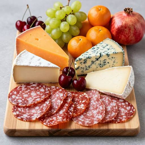 Elegant Vertical Cheese and Meat Board