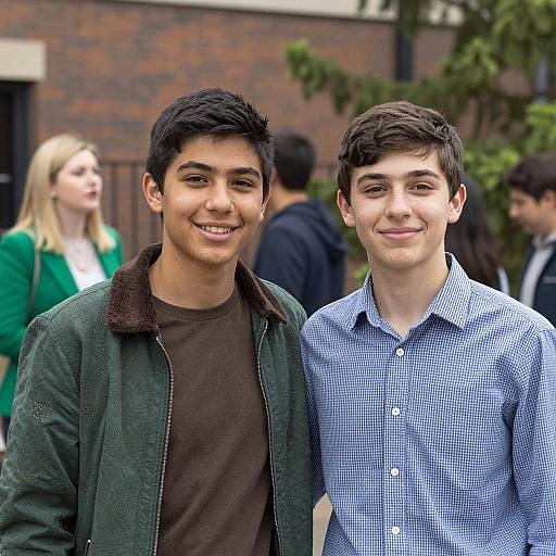 Outdoor Portrait of Two Teen Boys