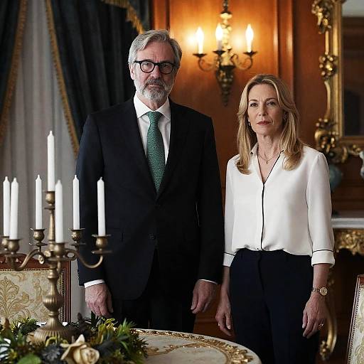 Elegant Portrait of a Middle-Aged Couple