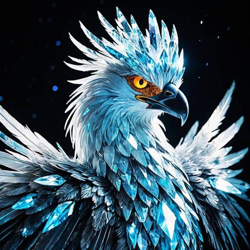 Epic Crystal Phoenix in 80s Anime Style Epic Crystal Phoenix in 80s Anime Style