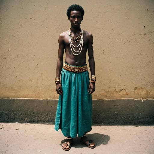Ethiopian Man in Traditional Costume