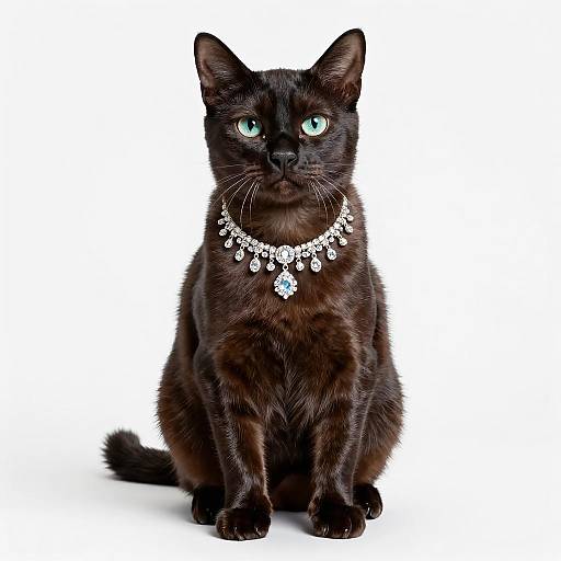 Luxurious Portrait of a Tiffany Cat