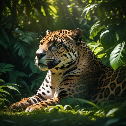 Majestic Jaguar in Lush Jungle Setting