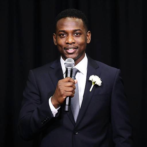 Confident Man in Dark Suit Portrait
