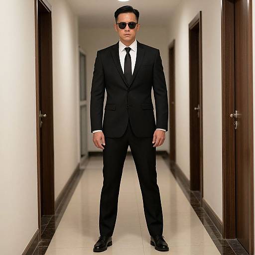 Man in Gangster Suit Costume