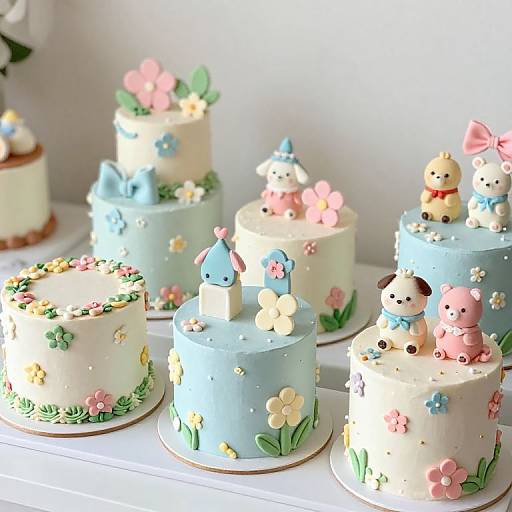 Whimsical Pastel Cutecakes Display