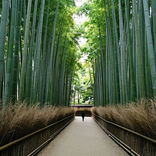 Serene Kyoto Bamboo Forest Pathway