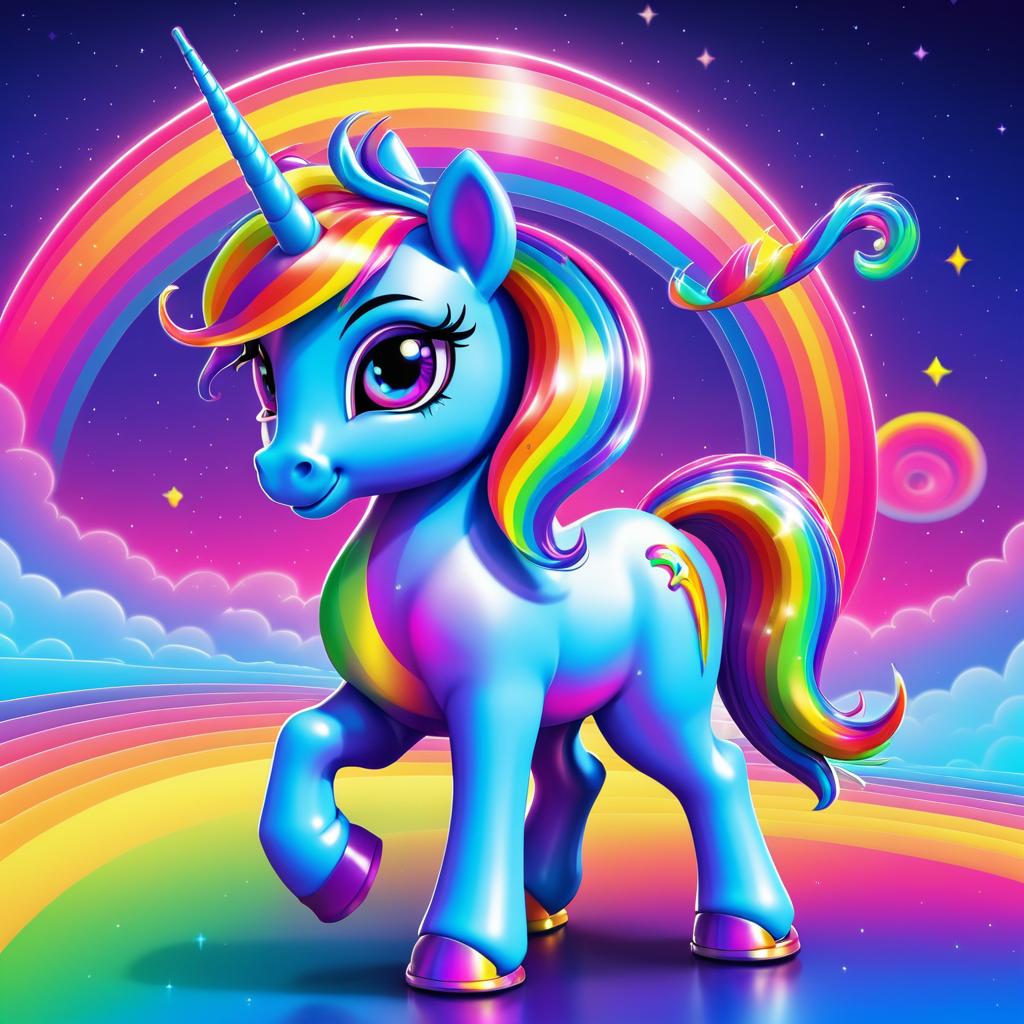 Vengeful Unicorn in Vibrant Cartoon Style