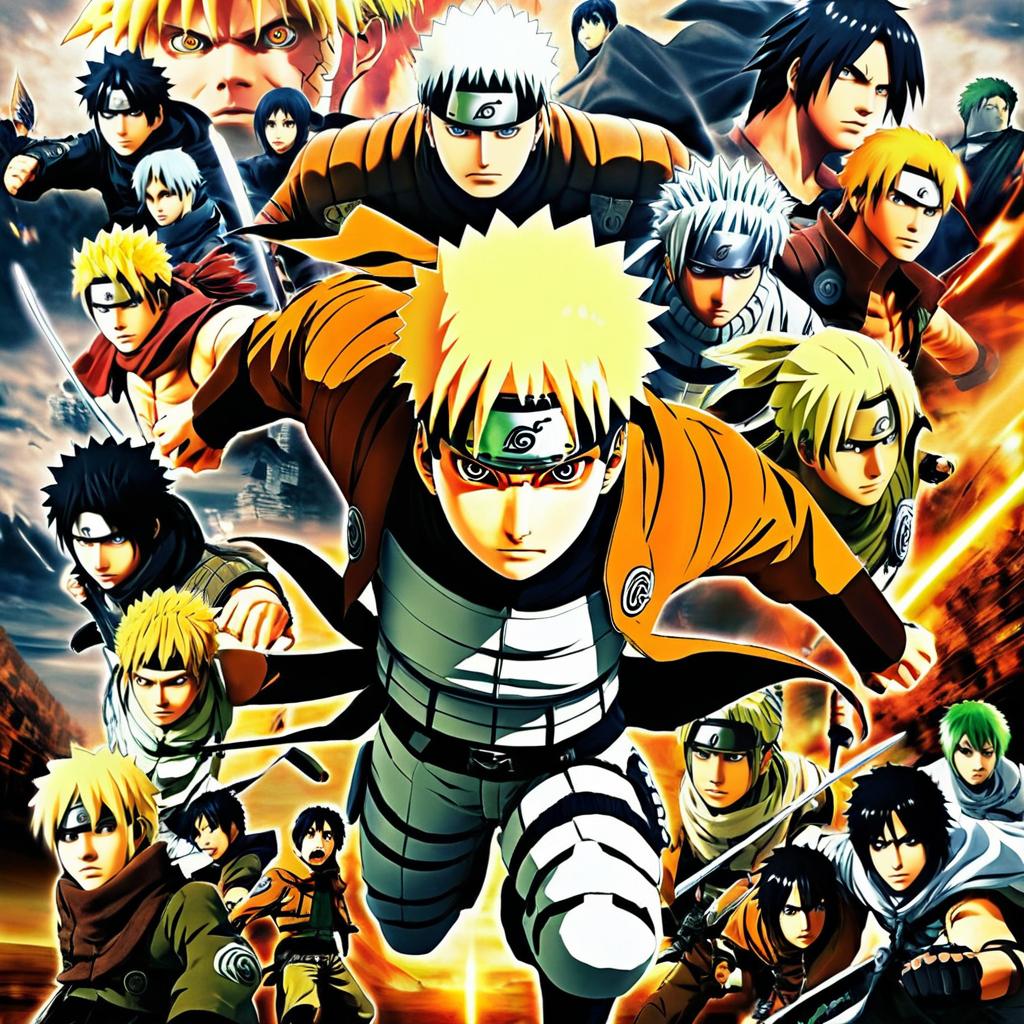 Epic Naruto Meets Attack on Titan Poster