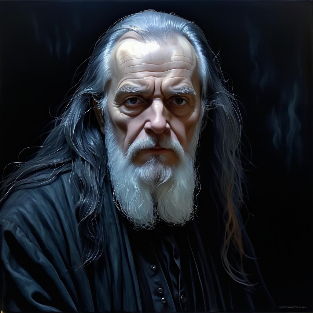 Eerie Portrait of a Mysterious Old Man