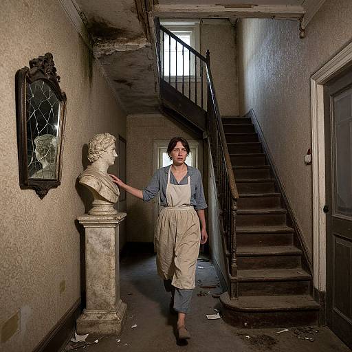 Gritty Photo of Crumbling Old Library