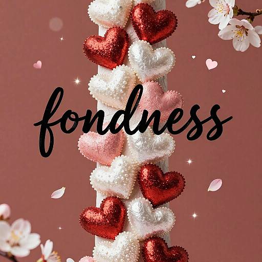 Glittering Papier-Mâché Hearts Column