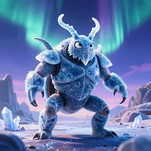 Ice-Borer Beetle Warlord in Crystalline Tundra