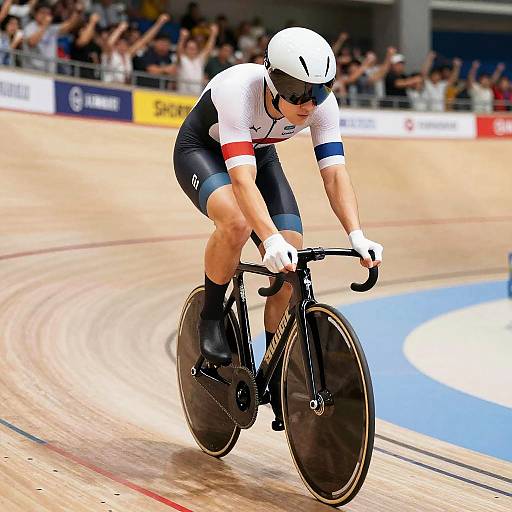 Dynamic Track Cyclist Sprinting Anime