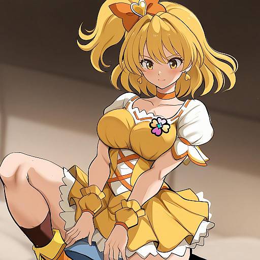 Illustration of Cure pine, precure in the style of Rakeemspoon