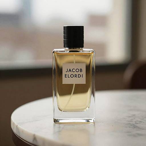 Jacob Elordi Cologne Bottle on Marble Table