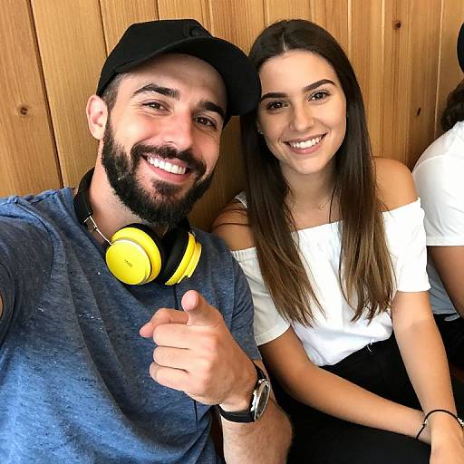 Smiling Couple Casual Selfie