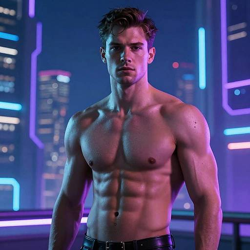 Justin Watson in Cyberpunk Neon