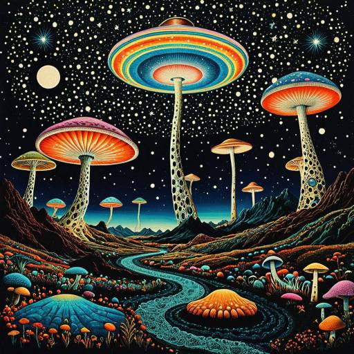 Psychedelic 70s Sci-Fi Collage Art