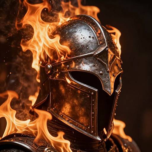 Enchanted Fireforged Helmet Close-Up