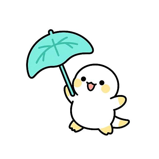 Happy Baby Platypus Line Art