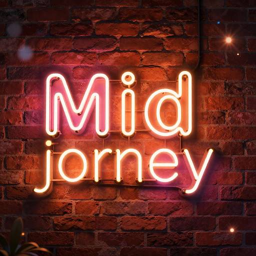 Neon sign with glowing white 