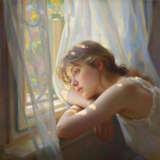 Impressionist Light on Serene Woman