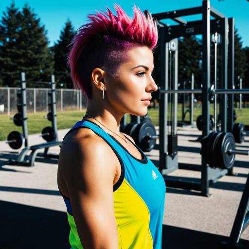 Stylish Female Athlete with Faux Hawk Fade